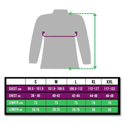 BTR Be Totally Reflective Silver jacket shown sizes